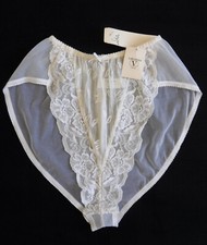 VALENTINO Panties NWT Vintage 80s/90s Beautiful Feminine Sheer Chiffon/Lace S