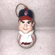 MLB Cleveland Indians Sluggers Baseball Chief Wahoo Logo Christmas Ornament 2005