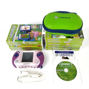 LeapFrog Leapster 2 Learning System Untested 11 Games Hard Case, USB