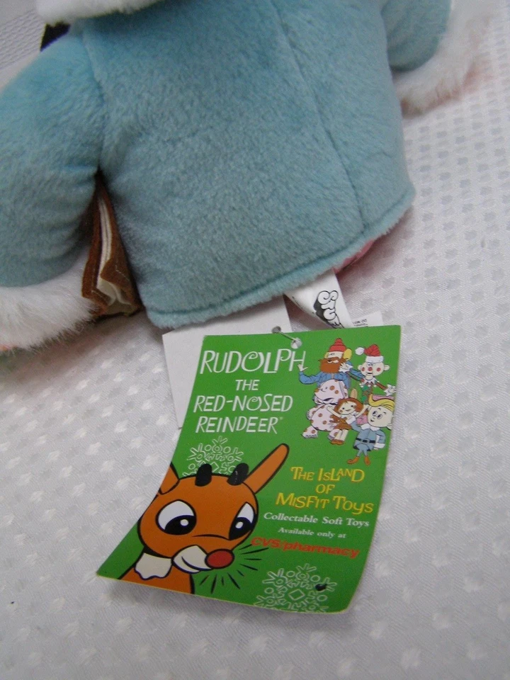 Rudolph 1998 Island of Misfit Toys Grande 12" Herbie Nuevo con Etiquetas y Libro Dorado Foto 3 de 3