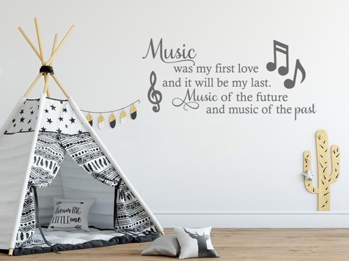 Wall art sticker "Music was my first love.." Lyrics, John Miles, vinyl transfer. - Picture 3 of 5