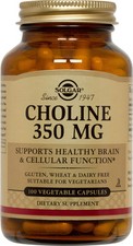 Solgar Choline 350mg 100 Vegetable Capsules