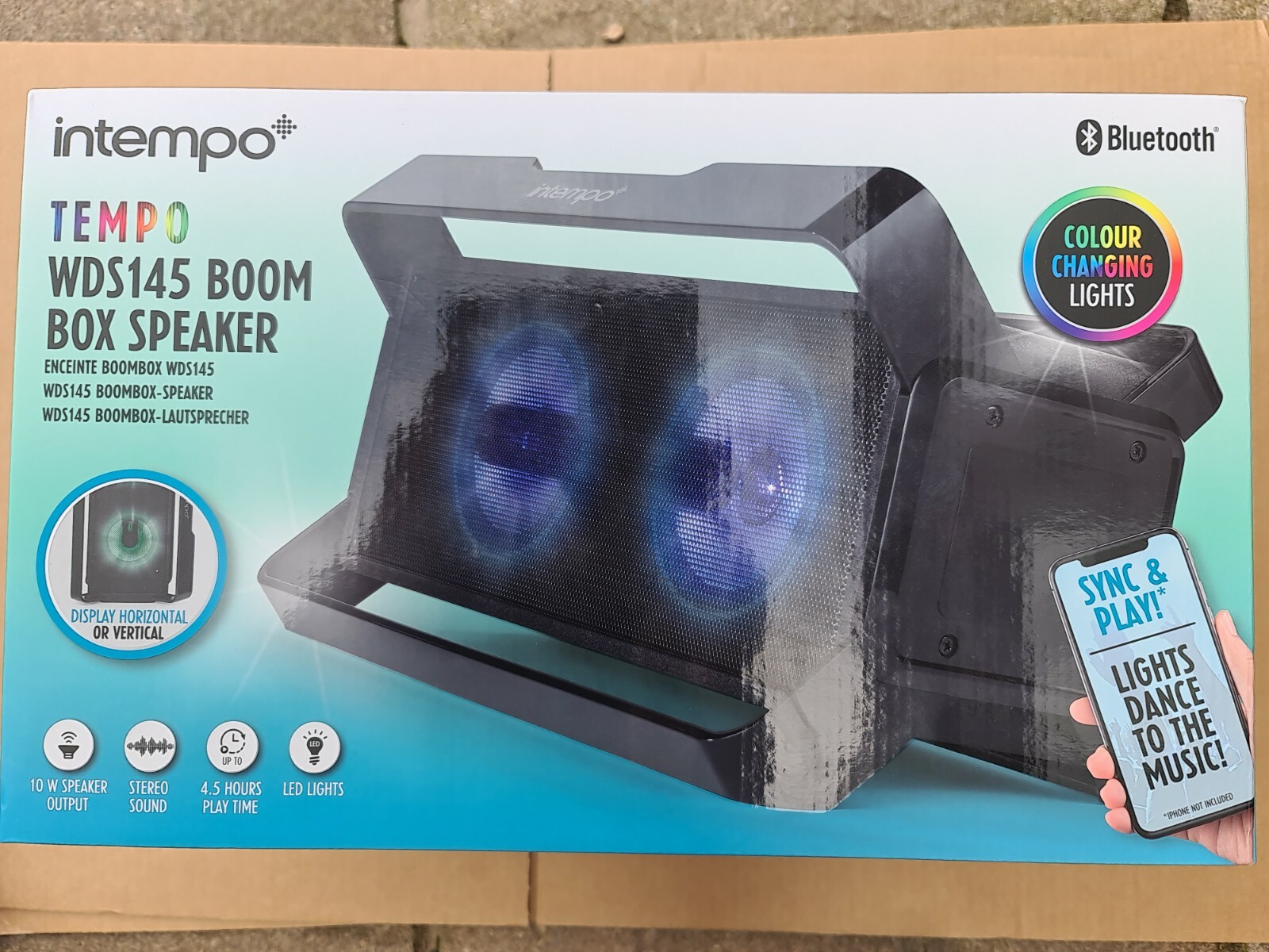 intempo led bluetooth speaker
