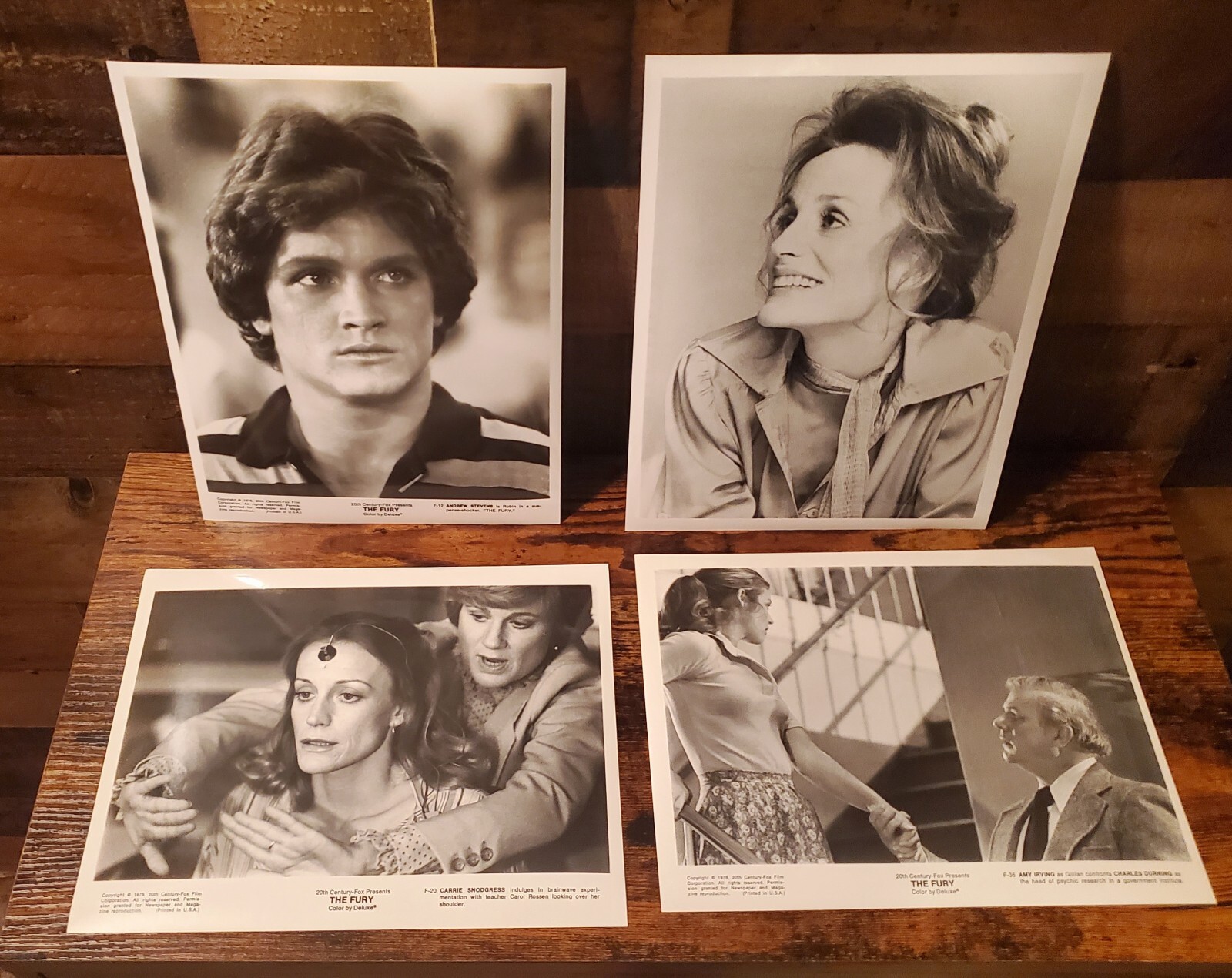 1978 "THE FURY" Brian DePalma Orig MOVIE PRESS KIT With (16) PHOTOS In Folder