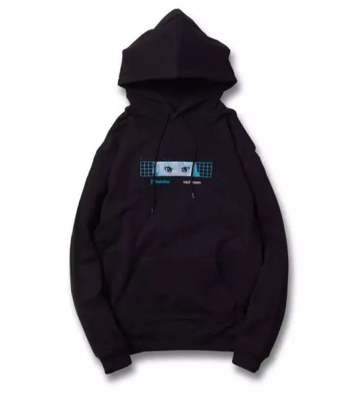 Vaultroom Hololive HOSHIMACHI SUISEI Hoodie L Size Black With Sticker New