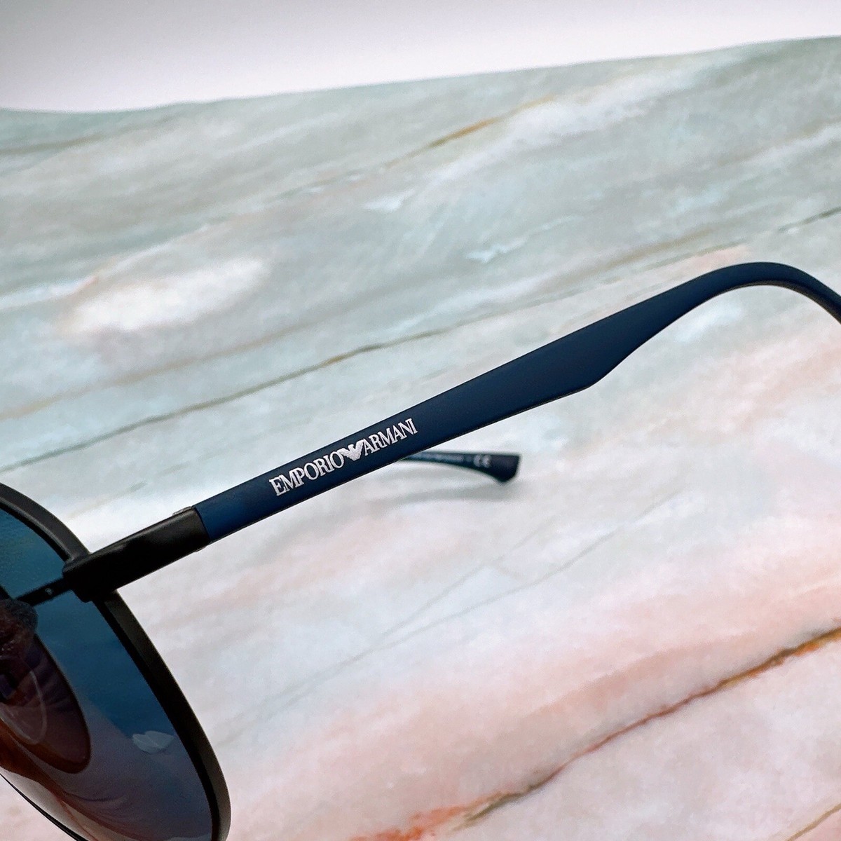 Emporio Armani 0EA2096 Matte Blue Aviator Mens Sunglasses Emporio Armani 0EA2096 Matte Blue Aviator Mens Sunglasses