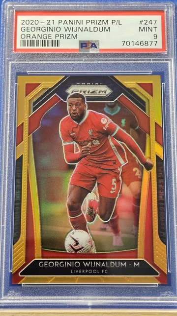 Georginio Wijnaldum - 2020 Panini Prizm Premier League Orange Prizm PSA 9