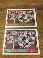 1992 Topps Gold Winner  # 485 Chris Sabo and base card baseball cards