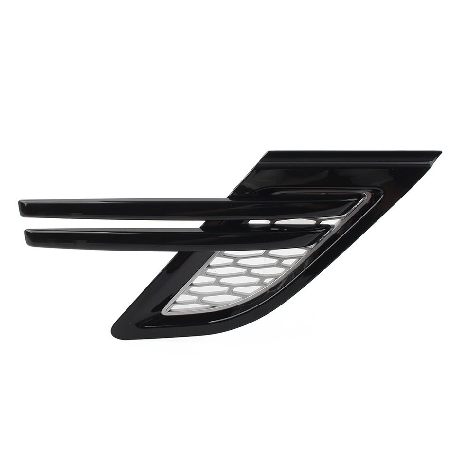 Car Silver W/Black Trim Fender Air Vents Grill For Land Rover Range