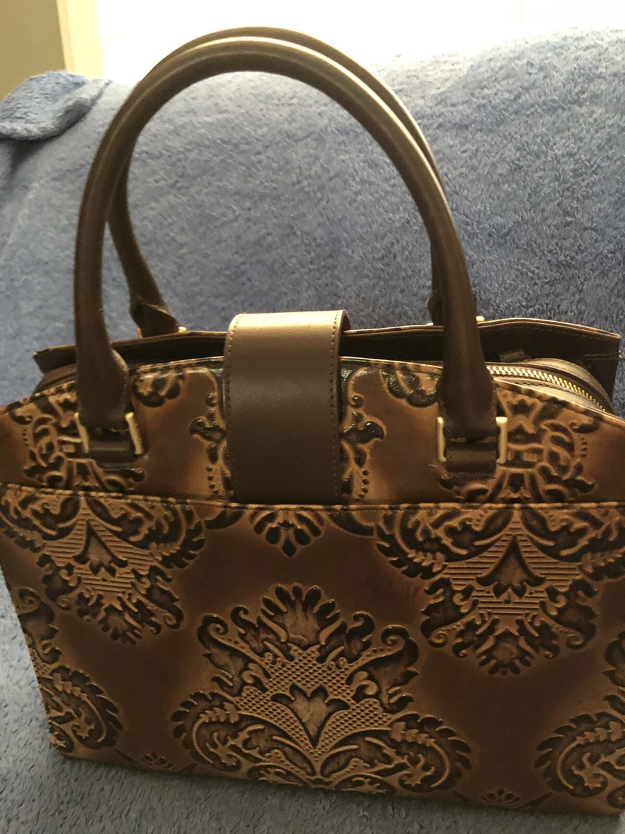 NWT Brahmin Oxford Dark Brown Fresco Satchel RARE Discontinued