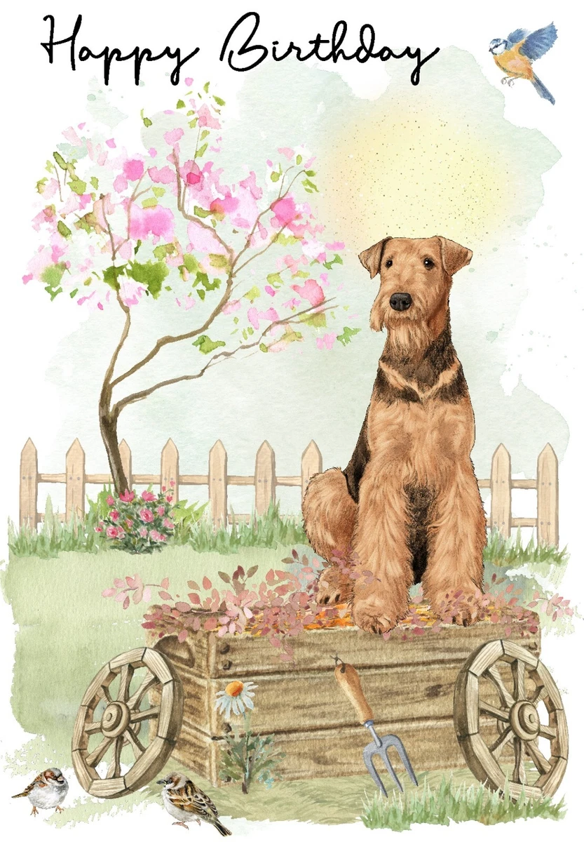 Airedale happy birthday sales