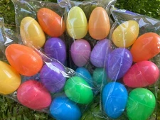 24pcs Easter Empty Eggs Plastic Holiday Seasonal DIY Decoration Toys S33e
