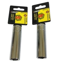 (2) KR Tools Pro-Series 1/2" Drive 6 Pt. Deep Well SAE 5/8" Socket - 33318