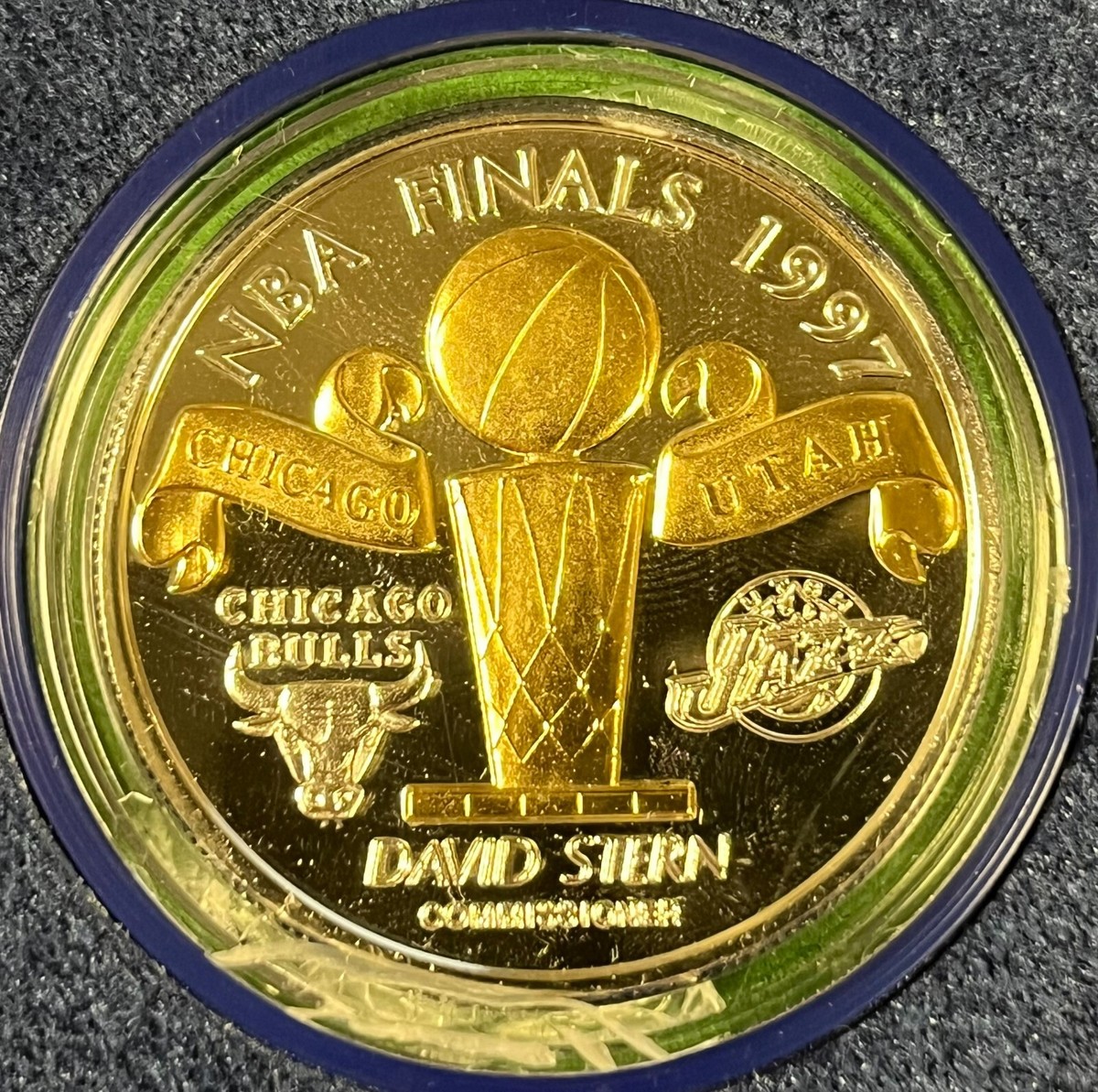 1997 NBA Finals Commemorative Coin Bulls vs Jazz .999 Silver