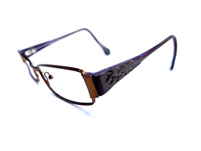 Morel Koali Brown Copper Metal Rectangular Eyeglasses France  display picture 1