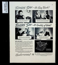 1937 Underwood Elliott Fisher Co. Typewriters Vintage Print Ad 31630 thumbnail