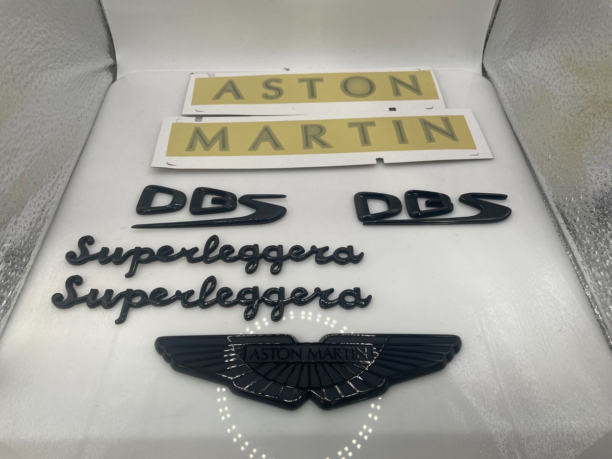 Aston Martin Black Chrome Badge Set - DBS Superleggera | eBay