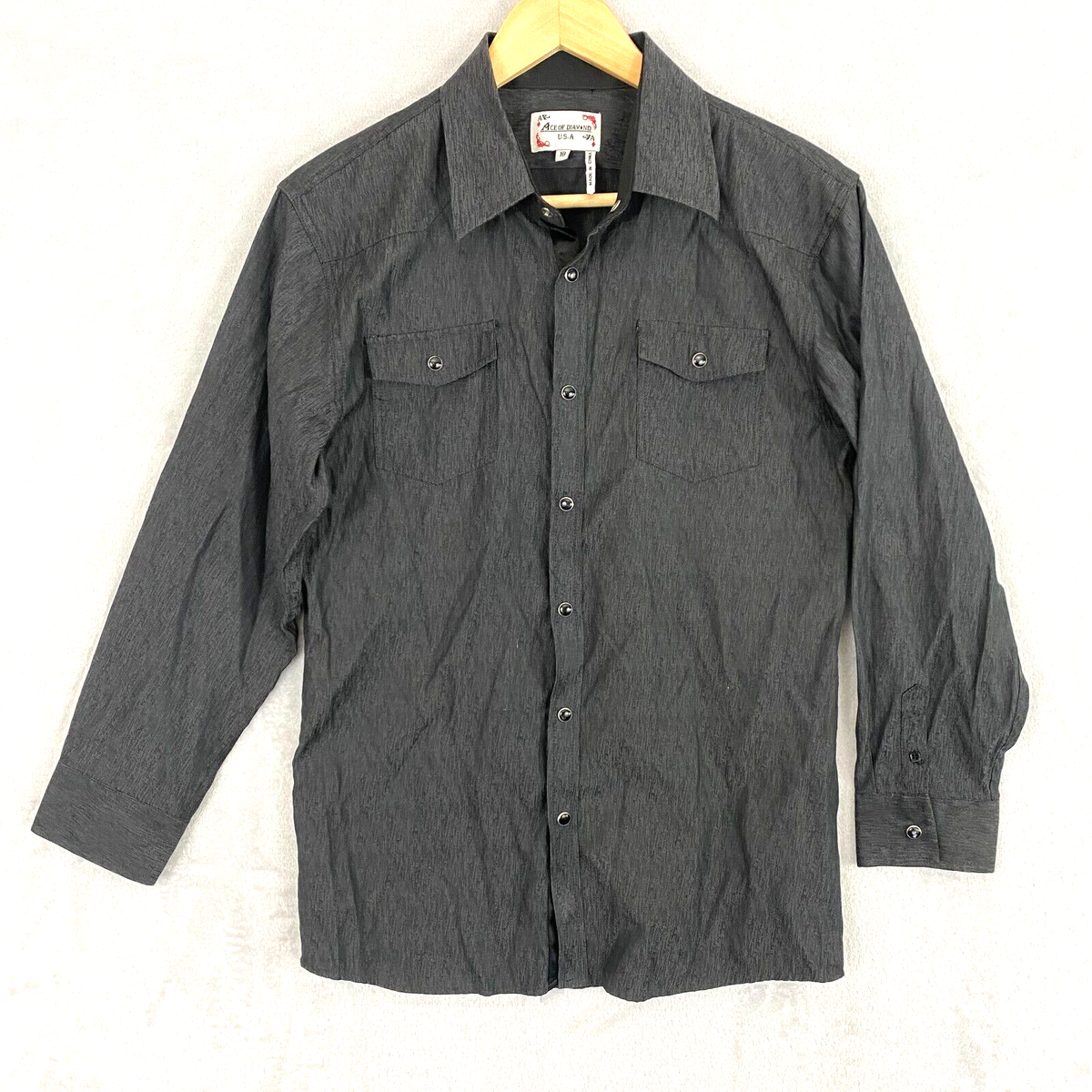 Ace of Diamond USA Youth Size 18 Western Snap Up Shirt Long Sleeve