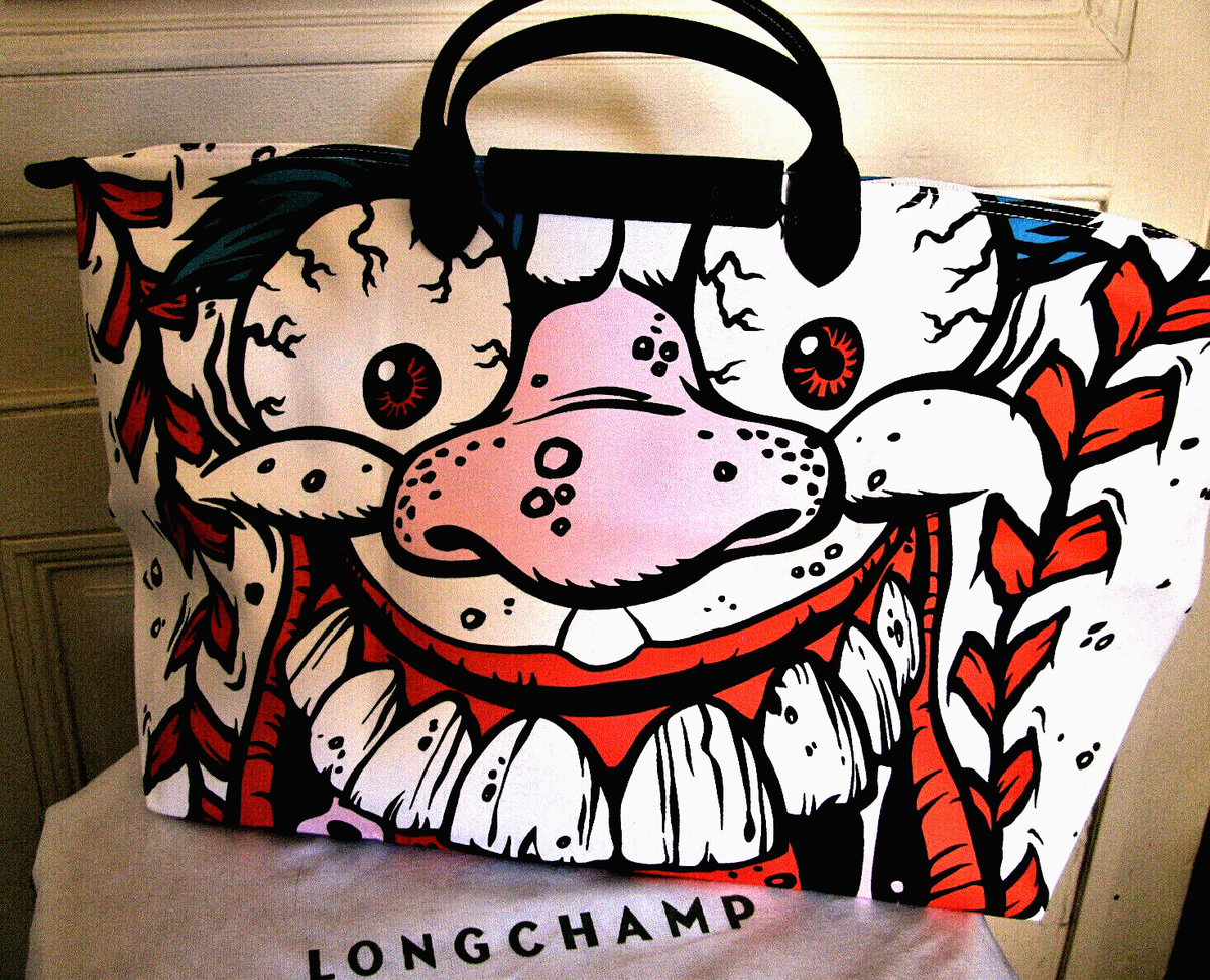 jeremy scott × longchamp ボストンバッグ Jeremy Scott x Longchamp Monster Le Pliage Travel Tote - Green