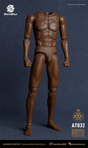 Worldbox 1/6 AT032 Black Skin Muscle Body Flexible Man Action Figure - 第 1/6 張圖片