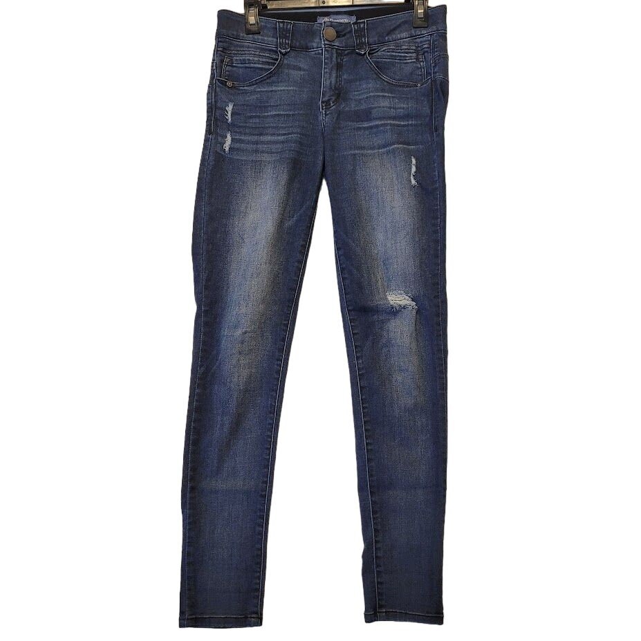 Democracy ABsolution Distressed Stretch Blue Jean… - image 1