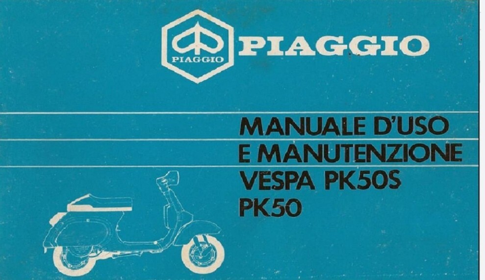 Libretto manuale uso e manutenzione Piaggio Vespa PK 50S PK 50