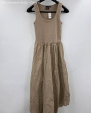 Gap Womens Tan Sleeveless Scoop Neck Pullover Fit & Flare Dress Size XS