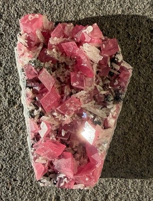 Museum-Quality Rhodochrosite on Needle Quartz   Rainbow Pocket, Sweet Home Mine 