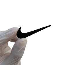 Swoosh Logo 2.25  Black Embroidered Patch Swoosh Embroidered Sew/iron on