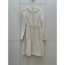 Vintage Valentino Silk Embroidered Trim Dress Sz.38