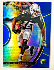 2017 Panini Select Michael Crabtree BLUE Prizm Card SP #/149 Raiders Legend!