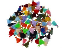 100pcs Mini Cotton Tassels 4/5 inch - Soft Handmade Boho Tassels for Jewelry ...