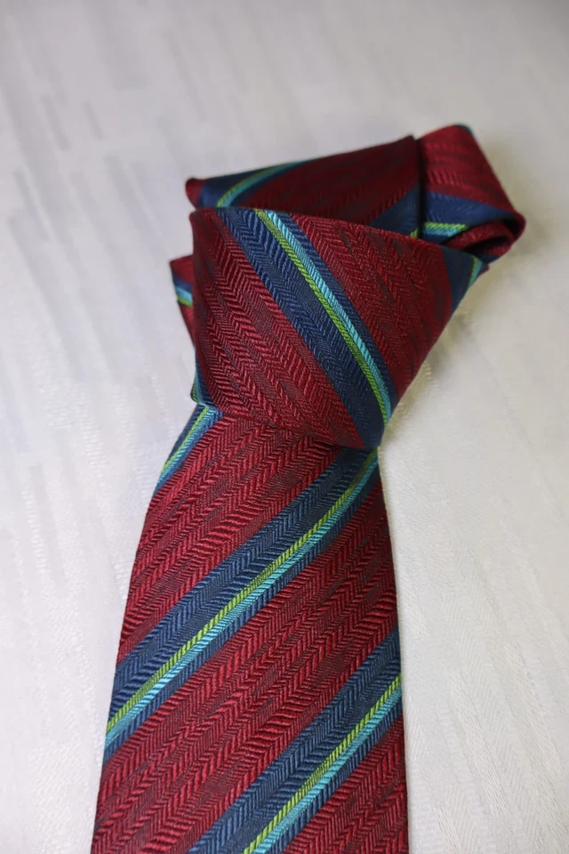 CORBATA CORBATA LES COPAINS 100% SEDA HECHA EN ITALIA CLÁSICA VINTAGE Foto 3 de 4