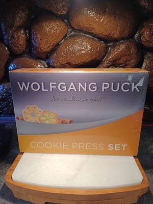 Wolfgang Puck Cookie Press and Decorating Set 21 Pieces Black NEW