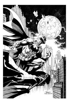 Batman Long Last Halloween 1 11x17 Cover Recreation Original Art Ricardo Silva