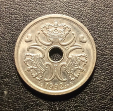 1992 Denmark One Krone Coin