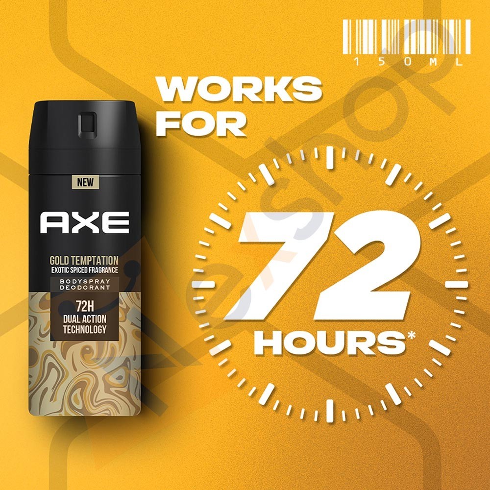 AXE 72-Hour Fresh Deodorant Body Spray Fragrance for Men 150ml - 1 / 3 / 6 Pack