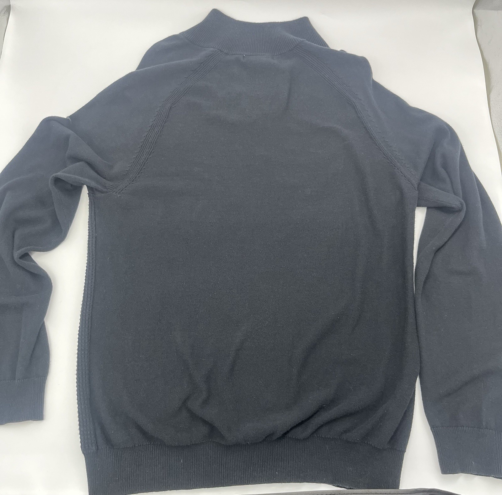 Calvin Klein Jeans Men’s Black Quarter Button Up Sweater Size Large thumbnail 5