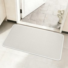 1-Pack Front Door Mat, 31x20" Linen Indoor Outdoor Doormat Beige 