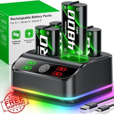 DINOSTRIKE Xbox Controller Battery Pack 4x 4800mAh Rechargeable