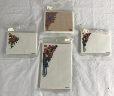 4 - 1995 Marvel Comics Memo Pads 4'' x 6'' & 4'' x 3'' Spider-man Iron Man Thing NOS