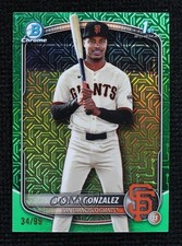 2025 Bowman Chrome Mega Box Green Mojo Refractor 34/99 Josuar Gonzalez 05ns