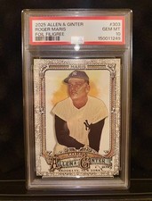 💥2025 Topps Allen & Ginter - Roger Maris #303 Foil Filagree CASE HIT PSA10 pop1