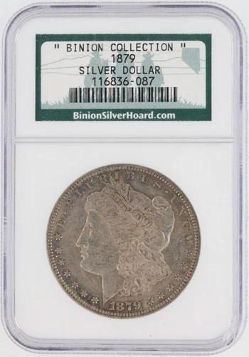 1879 Binion Collection Morgan Silver Dollar NGC XF S$1 Philadelphia Minted