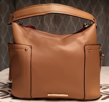 Steve Madden Bkoltt Pop Hobo Shoulder Bag Magnetic Closure W/ Zipper Pocket Tan