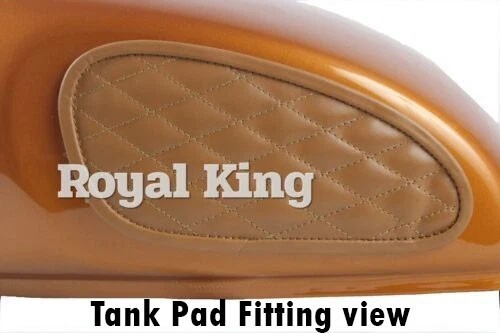 Brown Leather Gas Tank Knee Pad – Fits Royal Enfield Interceptor 650 & Bear 650