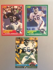 Lawrence Taylor Giants Vintage 3 card lot includes one insert