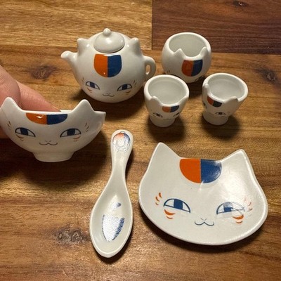 Natsume's Book of Friends Nyanko-Sensei Pottery Set 6 Types Cat Design