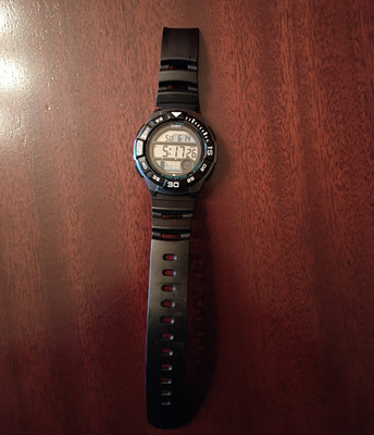 CASIO WS-1100H Marine Sport Black Watch, Tide Graph, Moon Phase