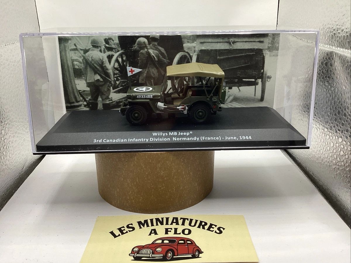 Solido 1:38 - Voiture miniature (2) - Jeep Willys bâchée avec remorque